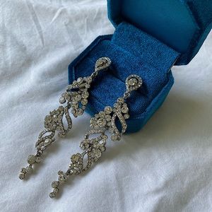 NEW Rhinestone Swirl Drop Earrings